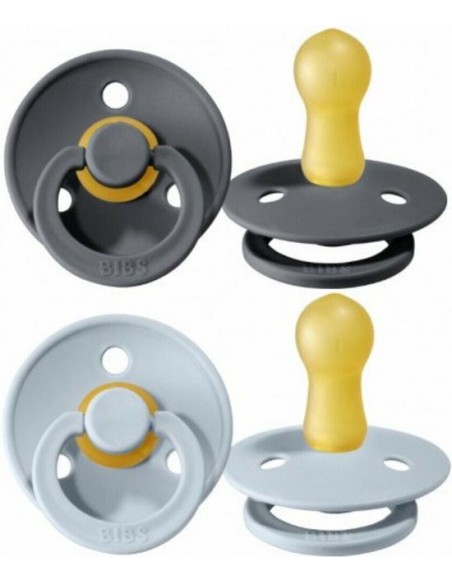 Bibs - Fopspeen blister - Iron/Baby Blue T3