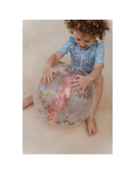 Little Dutch strandbal 35 cm met zeepaardje