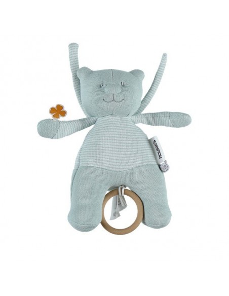 Noukie's Mini muzikale knuffel BIO Katoen Mint Nouky