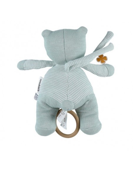 Noukie's Mini muzikale knuffel BIO Katoen Mint Nouky