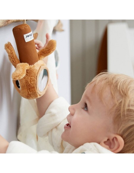 Done by Deer - Sensory rattle mirror Jelly Mustard