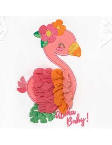 Mayoral T-shirt en short flamingo