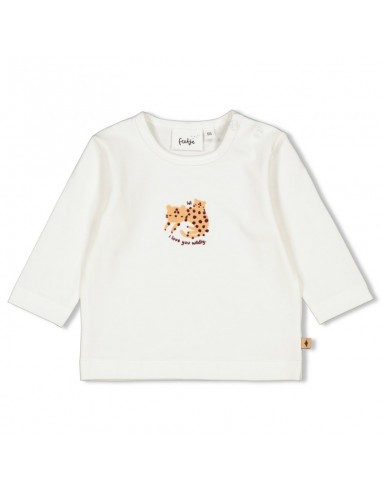Feetje t-shirt lange mouwen wit Tiny roar