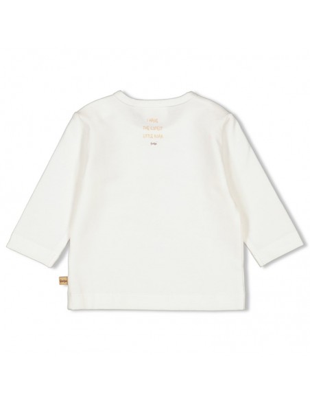 Feetje t-shirt lange mouwen wit Tiny roar