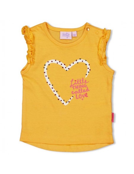 Feetje T-shirt geel 'little thing called love'