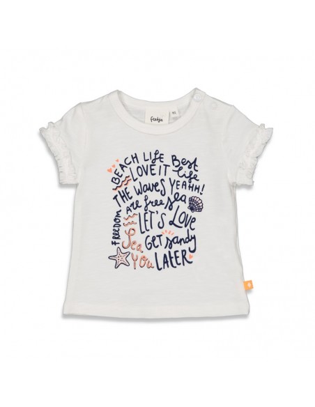 Feetje T-shirt wit - Shells