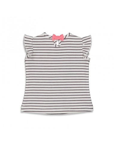 Feetje t-shirt korte mouwen gestreept 'berry sweet'