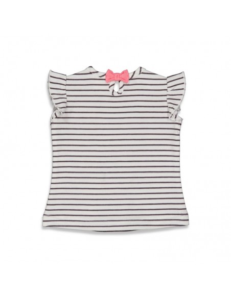 Feetje t-shirt korte mouwen gestreept 'berry sweet'
