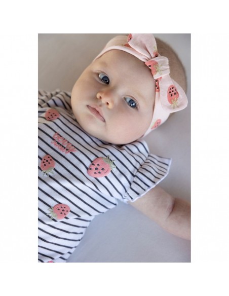 Feetje t-shirt korte mouwen gestreept 'berry sweet'