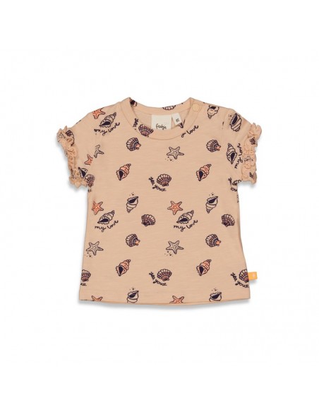 Feetje T-shirt roze - Shells