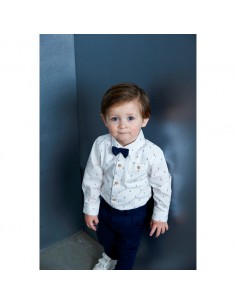 Feetje overhemd wit met print 2