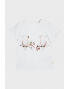 Hust en Claire t-shirt vogel Achena