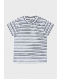 Hust en Claire t-shirt blauw gestreept Arthur