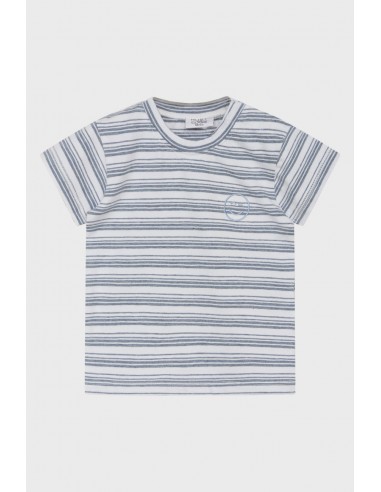 Hust en Claire t-shirt blauw gestreept Arthur