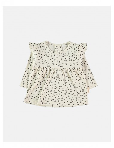 Petit Oh t-shirt lange mouwen wit