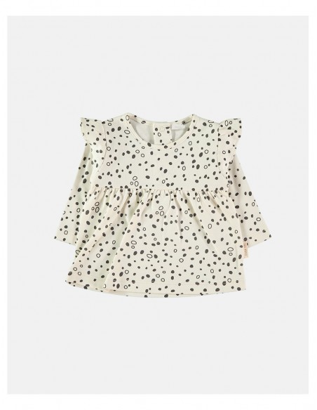 Petit Oh t-shirt lange mouwen wit