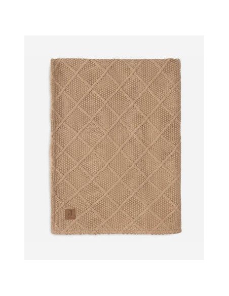 Jollein - Deken Wieg 75x100cm Check Knit - Biscuit
