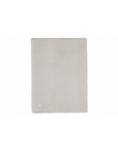 Deken Wieg 75x100cm Basic Knit Nougat/Fleece