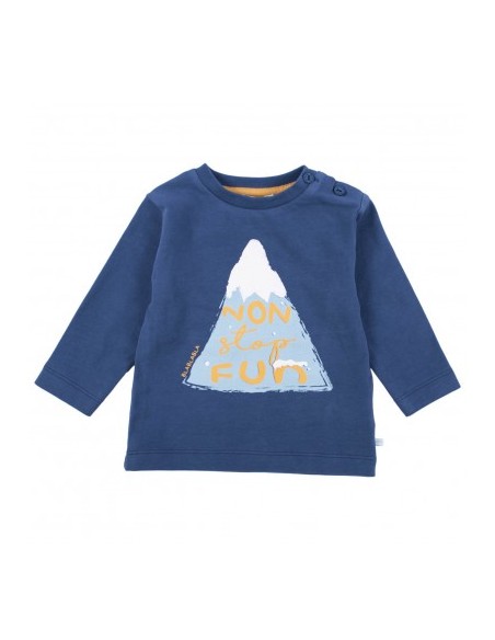 BlaBlaBla T-shirt lange mouwen non stop fun blauw