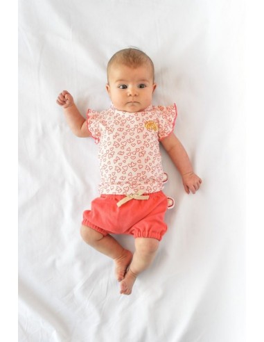 Zero2three T-shirt roze met hartjes
