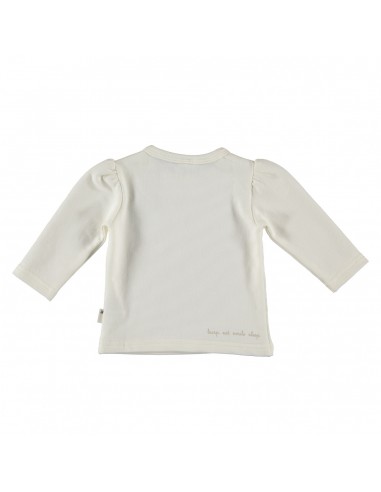 BESS T-shirt lange mouwen wit hartjes
