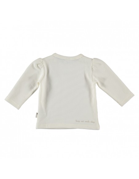BESS T-shirt lange mouwen wit hartjes