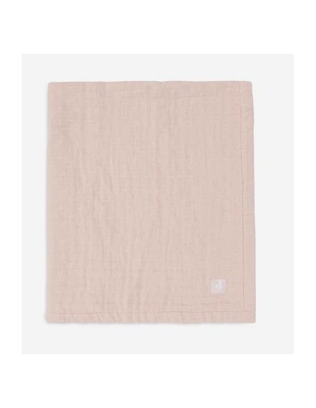 Deken Hydrofiel 75x100cm Jacquard - Wild rose - GOTS