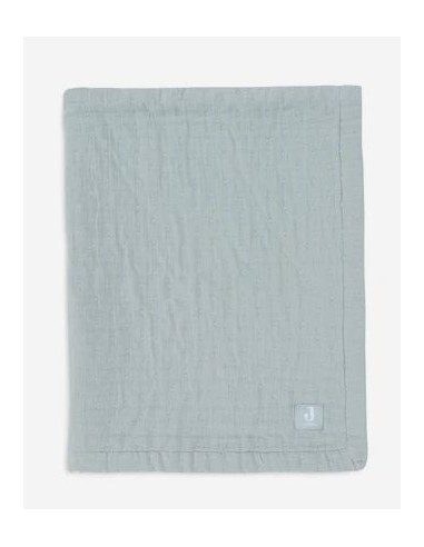 Deken Hydrofiel 75x100cm Jacquard - Sea green - GOTS