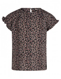 Daily7 Shirt ss flower Navy Blue