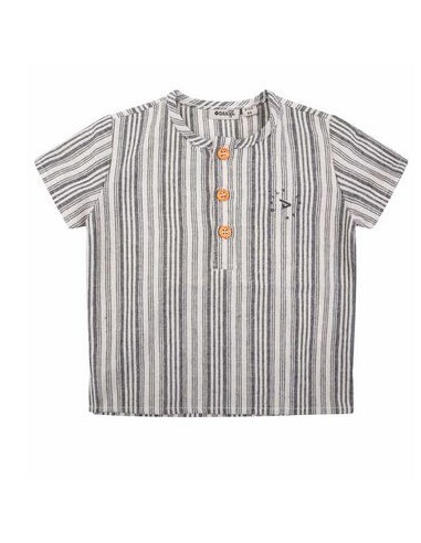 Daily7 t-shirt grijs gestreept