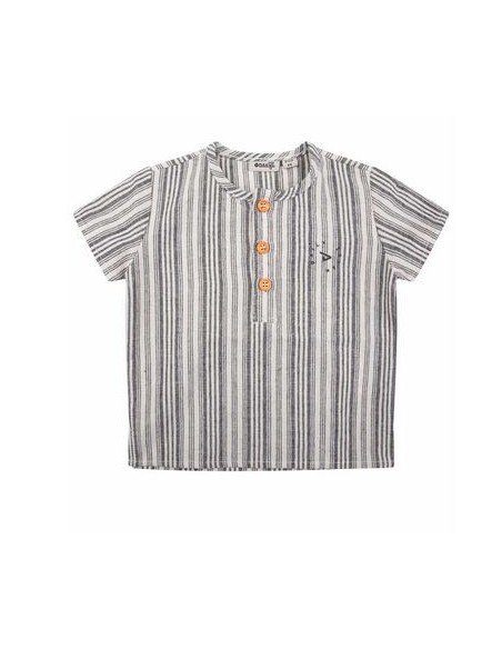 Daily7 t-shirt grijs gestreept