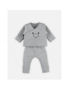 Noukie's Gewatteerde BIO katoenen set, grijs