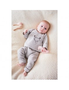 Noukie's Gewatteerde BIO katoenen set, grijs 2