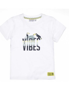 Dirkje T-shirt wit 'vibes'