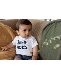 Dirkje T-shirt wit 'vibes' 2