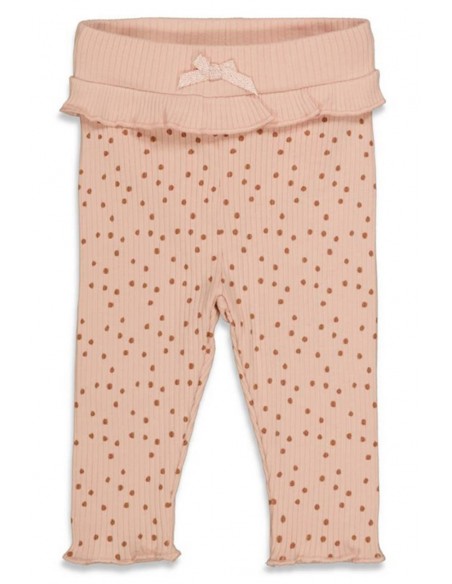 Feetje legging love you more roze met stipjes
