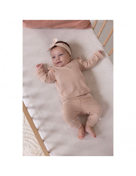 Feetje Broek rib - Sweet poppy