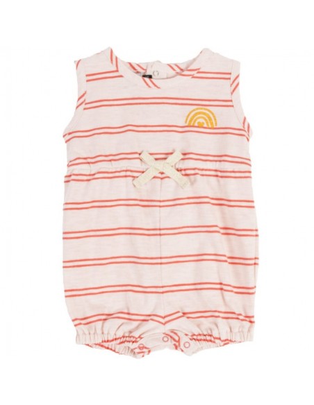 Zero2three palysuit roze gestreept