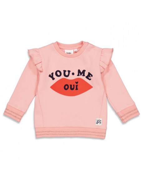 Feetje Trui 'club amour' roze