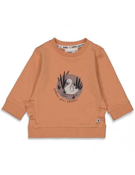 Feetje trui peach 'dotty'