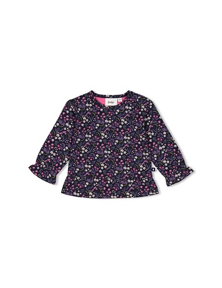 Feetje Longsleeve AOP - Midnight Flowers
