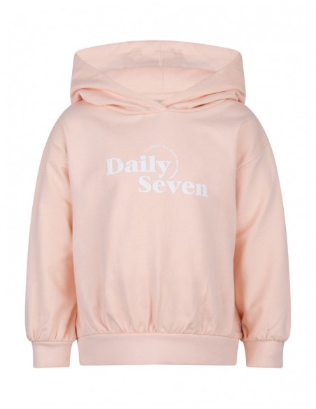 Daily7 - Hooded sweat oversized  Pale Blush