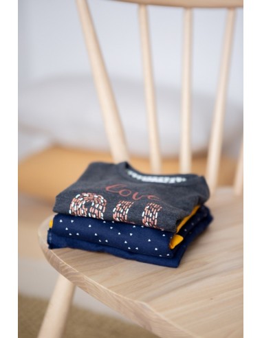 Dirkje meisjes shirt donkergrijs met ruches