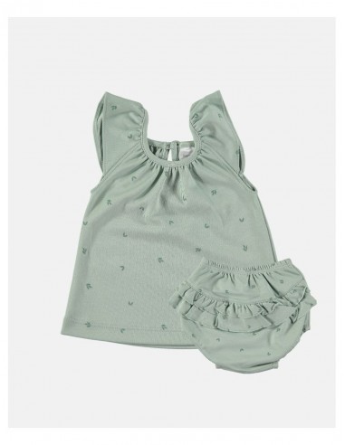 Petit Oh kleedje met bloomer Laurel Aqua