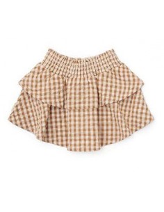 Little Dutch Rok Brown Check - Little Farm