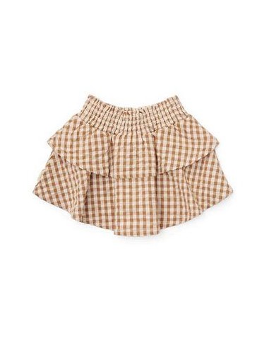 Little Dutch Rok Brown Check - Little Farm