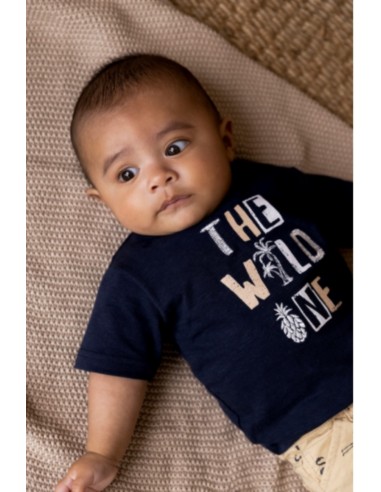 Dirkje T-shirt blauw 'wild'