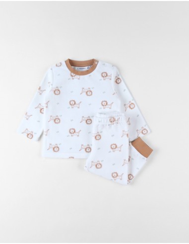 Noukie's -   Corduroy fluwelen pyjama, leeuw