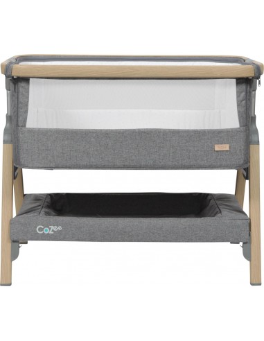 Cozee bedside crib oak/charcoal