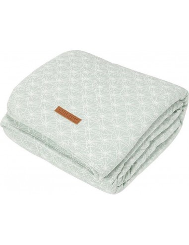 wiegdeken pure & soft lily leaves mint